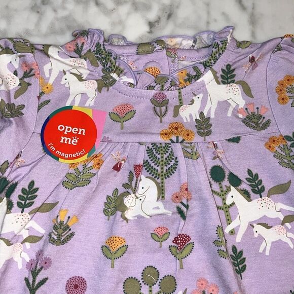 NWT MAGNETIC ME UNICORN RUFFLE LONG SLEEVE DRESS SET - Picture 4 of 8